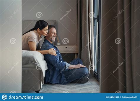 Happy Romantic Mature Couple Staying At Home Stock Image Image Of