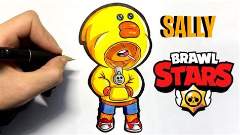 How To Draw Sally Leon Brawl Stars Youtube