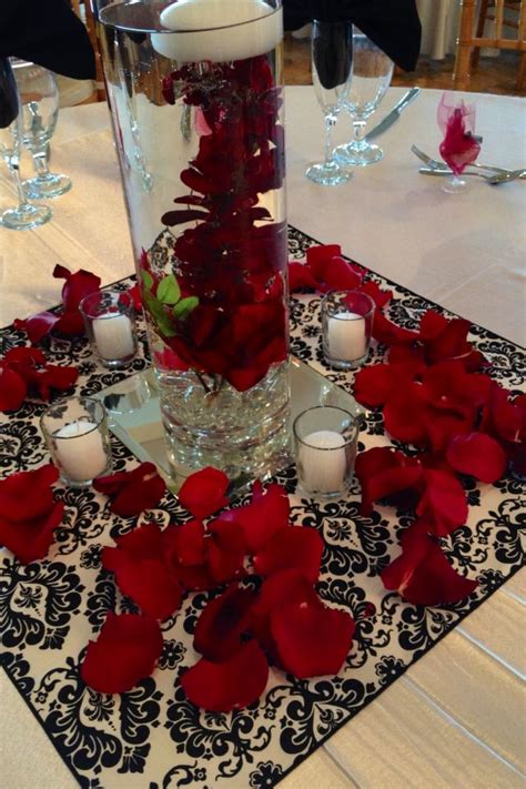 38 Best Red Black And White Centerpieces Images On Pinterest