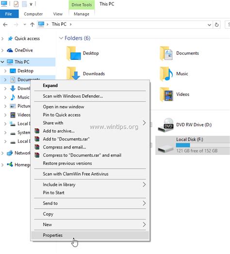 Change Default Location Of Personal Files And Apps In Windows 10 How