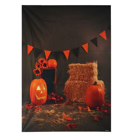 New 5x7ft Vinyl Halloween Pumpkin Photography Backdrop Background