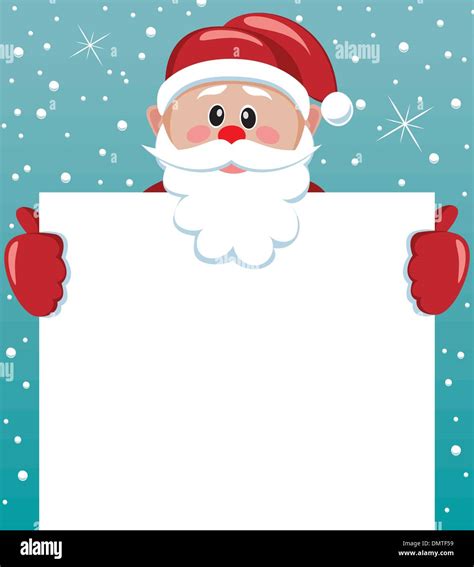 vector santa holding blank paper stock vector art and illustration vector image 64462981 alamy