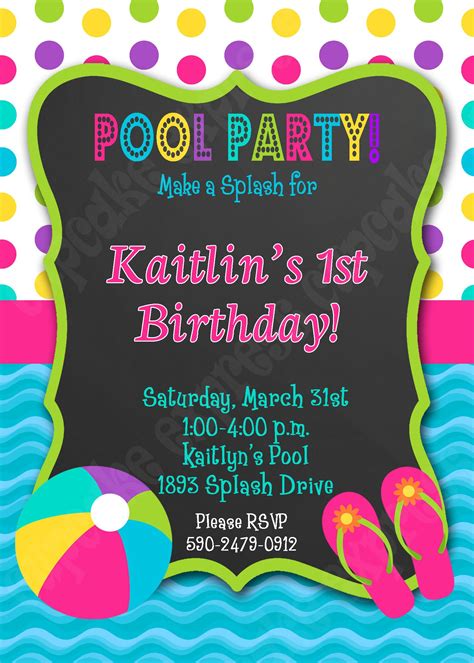 Invitations Pool Birthday Invitation Pool Party Invitation Pool Party