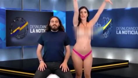 Sexy News Reader Strips TOTALLY Naked While Reporting On Raunchy TV Show Daily Star