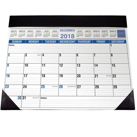 Full Size Desk Planner With Vinyl Trim Imprinted Desk Pad Calendars
