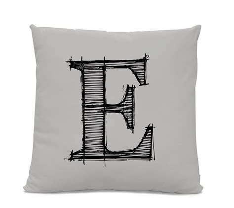 Initial Pillow - Letter Pillow - Pillow with Letter E - Monogrammed Pillow - Custom Throw Pillow ...