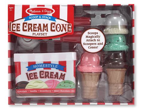 Melissa And Doug Scoop And Stack Ice Cream Cone Set Ebay