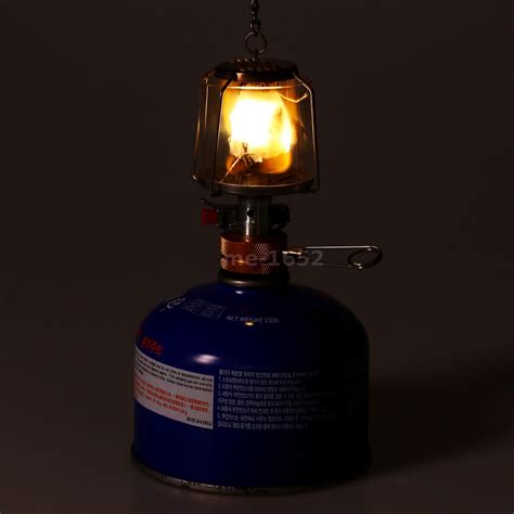 Stainless Steel Gas Lantern Outdoor Propane Isobutane Lights Camping