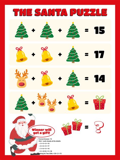 15 Best Christmas Brain Teasers Activities Printables Pdf For Free At