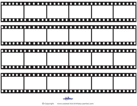 Printable Film Strip Decoration Movie Themed Party Hollywood Party