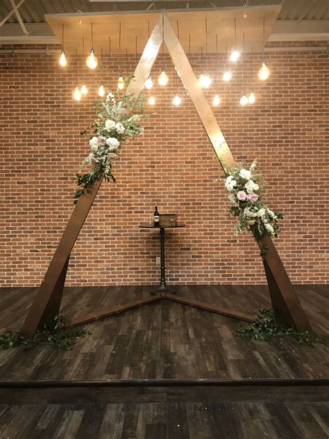 This Triangle Ceremony Backdrop Was The Highlight Of Our Clients