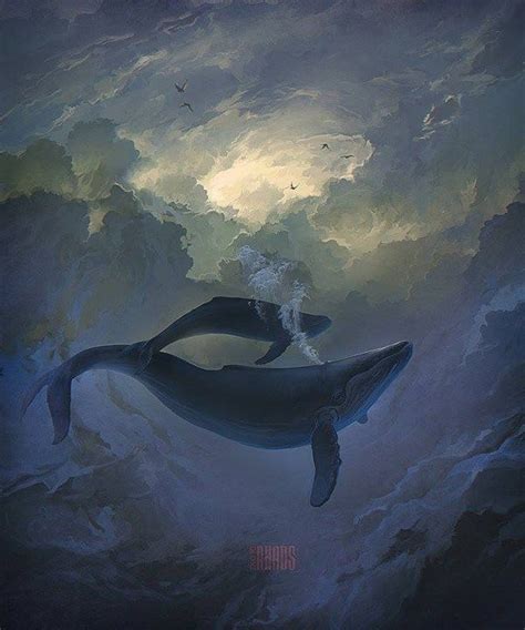 46 Fantastic Surreal Digital Paintings Flying Whales Digital