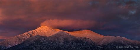 Sunset On Taos Mountain And A Little Sangre De Cristo Color