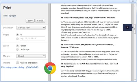 Ensure that the microsoft print to pdf feature is checked. Save Web Pages as PDFs Without Installing Extensions