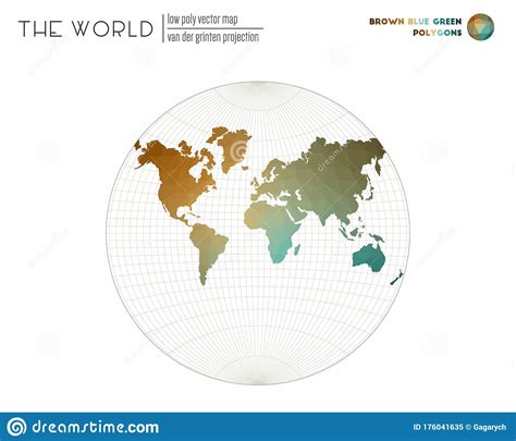 Abstract Geometric World Map Stock Vector Illustration Of Growth