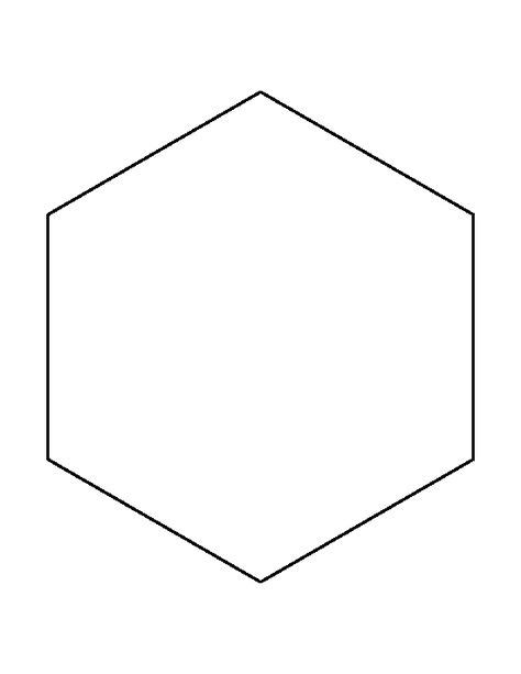 8 Inch Hexagon Pattern Use The Printable Outline For Crafts Creating