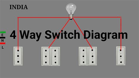 4 Way Switches Wiring Diagram Youtube