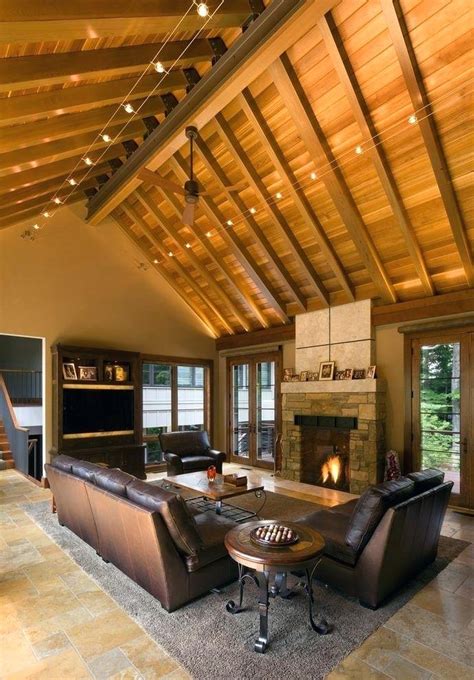 Pin By Scott Perkins On Ideas For The House Vaulted Ceiling Living