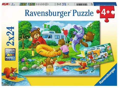 Ravensburger Puzzle Familie Bär Geht Campen 2x24 Teile Playpolis