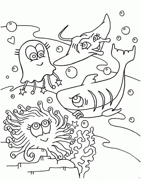 Under Sea Coloring Pages Coloring Home