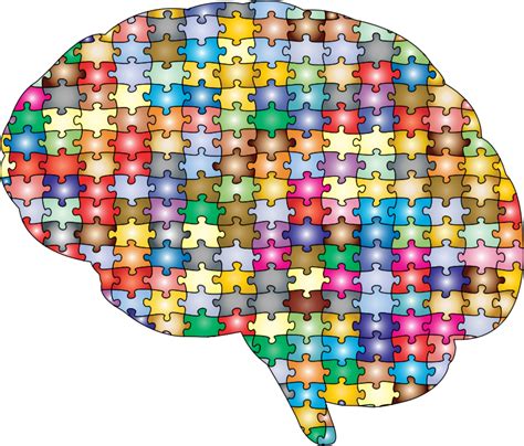 Brain Jigsaw Puzzle Prismatic With Stroke 2 Openclipart