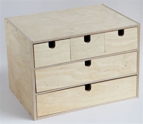 Ikea Fira Birch Wooden Storage Chest Box With 5 Drawers Wood Desktop