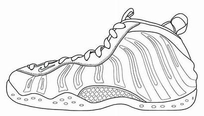 Nike Coloring Jordan Pages Shoes Printable Air