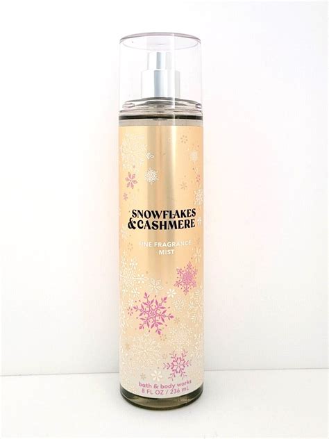 Bath And Body Works Snowflakes And Cashmere Fine Fragrance Body Mist 8 Oz