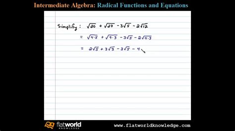 Simplify A Radical Expression Adding And Subtracting Square Roots