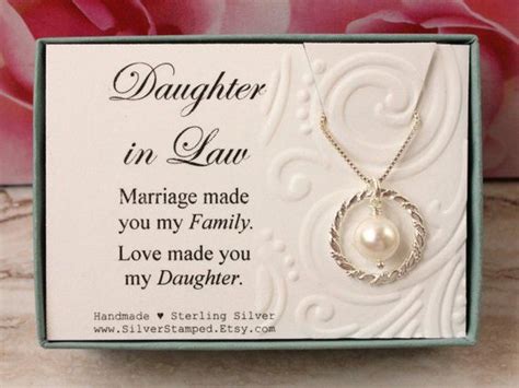 Daughter In Law T From Mother In Law Sterling Silver Etsy Bride