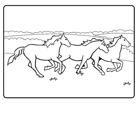horses running coloring page id 43401 : Uncategorized - yoand.biz