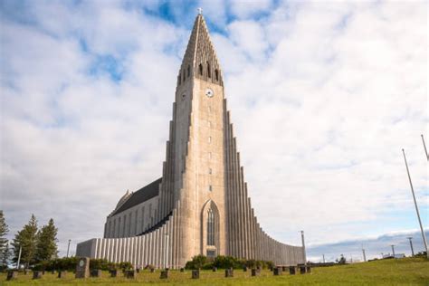 50 Bell Tower Hallgrimskirkja Cathedral Reykjavik Stock Photos
