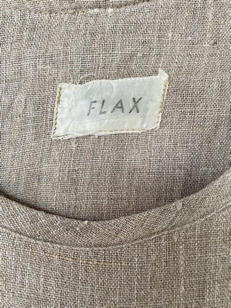 flax by jeanne engelhart basic 1993 delightful dress m l natural linen