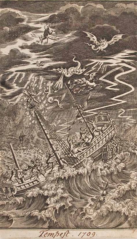 18th Century Engraving For Sale The Shipwreck From Shakespeares The