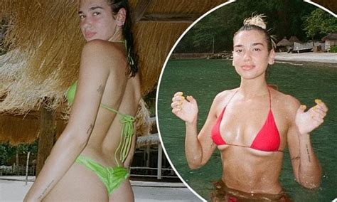 Dua Lipa Showcases Her Toned Figure In Slew Of Bikini Clad Beach Snaps