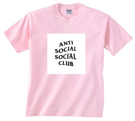 Anti Social Social Club Light Pink T Shirt Size Smlxl2xl3xl