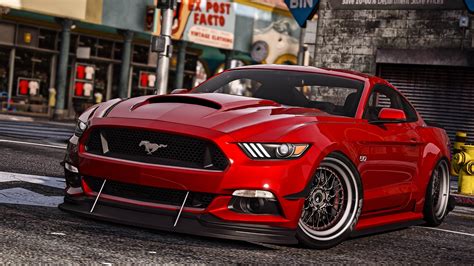 Wallpaper Gta 5 Ford Mustang Red Car 2560x1440 Qhd Picture Image