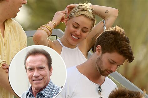 Miley Cyrus Patrick Schwarzenegger Arnold Schwarzenegger Gibt Seinen
