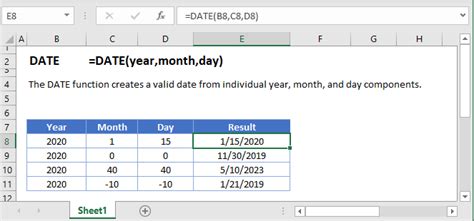 Excel Date Formula Create A Date