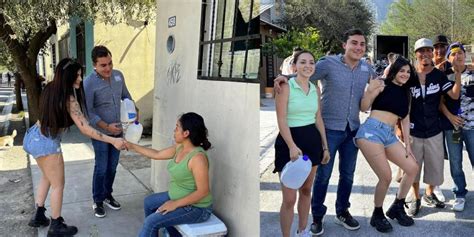 Karely Ruiz Reparte Garrafones De Agua En Monterrey Tienes Un Gran