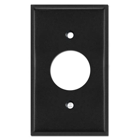 Single Receptacle Wall Covers Black Kyle Switch Plates
