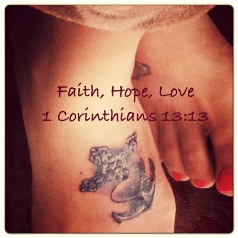 Faith love hope tattoo meaning and design ideas. "Faith, Hope, Love" Tattoo | May need a new tattoo | Pinterest