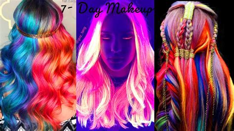 Top 12 Trending Rainbow Hair Color Best Neon Hair Colorful Tutorial