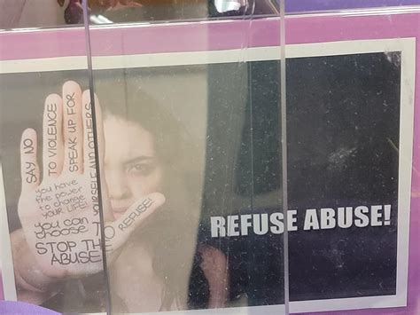 A Display About Domestic Violence At My Work Just Say No Thanksimcured