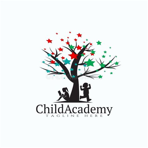 Child Academy Logo Design Kid Education Icon Illustration Element