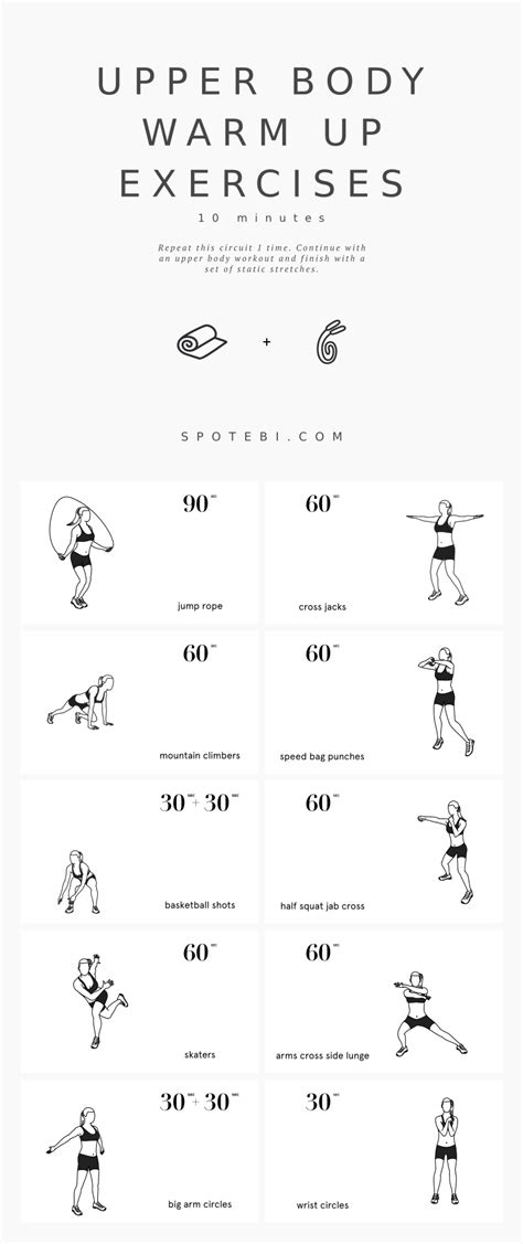 Upper Body Warm Up Exercises For Women Workout Warm Up Upper Body