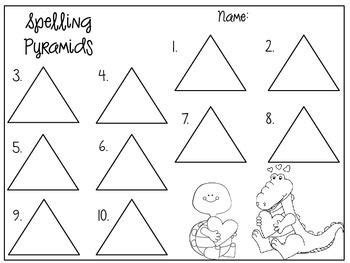 pyramid spelling templates   year template