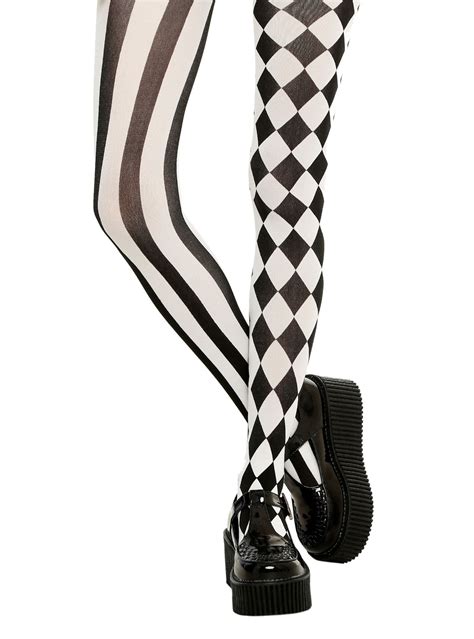 Lovesick Black And White Carnival Tights Hot Topic Black White Tights White Tights Tights