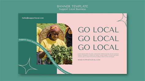 Free Psd Support Local Businesses Banner Template