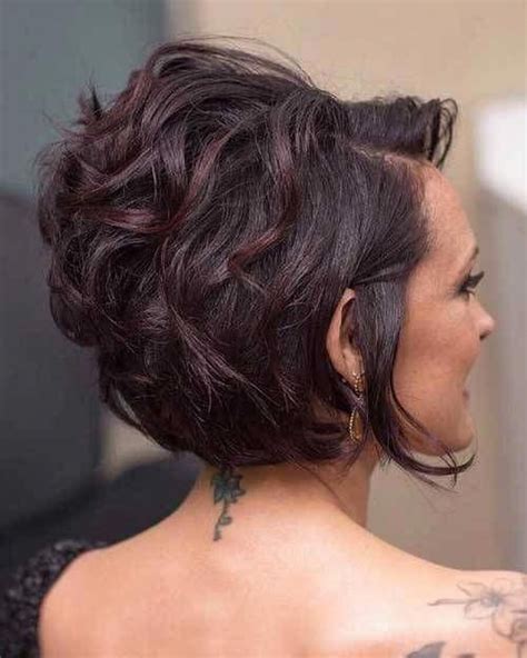 Cute, short haircuts like this one, will look beautiful on everyone. Curly-Bob Back View Of Short Layered Haircuts #curlybob in ...